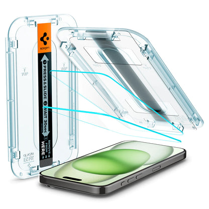 Spigen iPhone 16 Plus Screen Protector EZ FIT GLAS.tR - 2 Pack