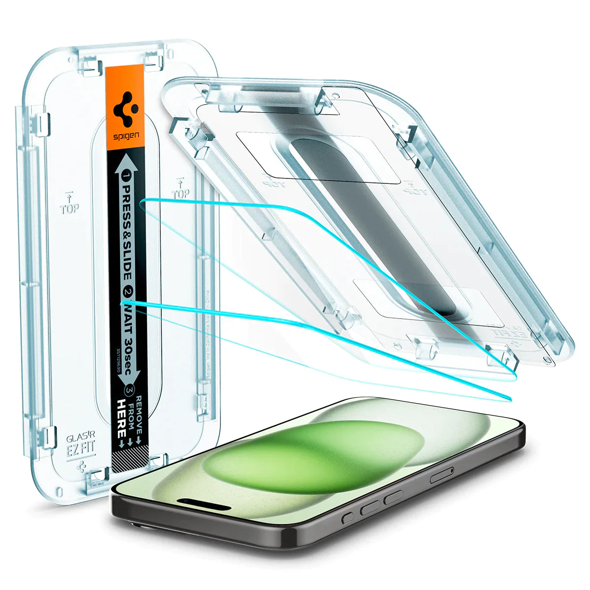 Spigen iPhone 15 Plus Screen Protector EZ FIT GLAS.tR - 1 Pack