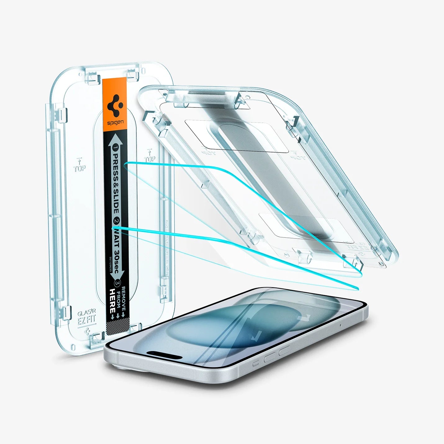 Spigen iPhone 15 Pack (Screen protector + Crystal Flex Clear Case + Spigen 27W ArcStation 27W Wall Charger)