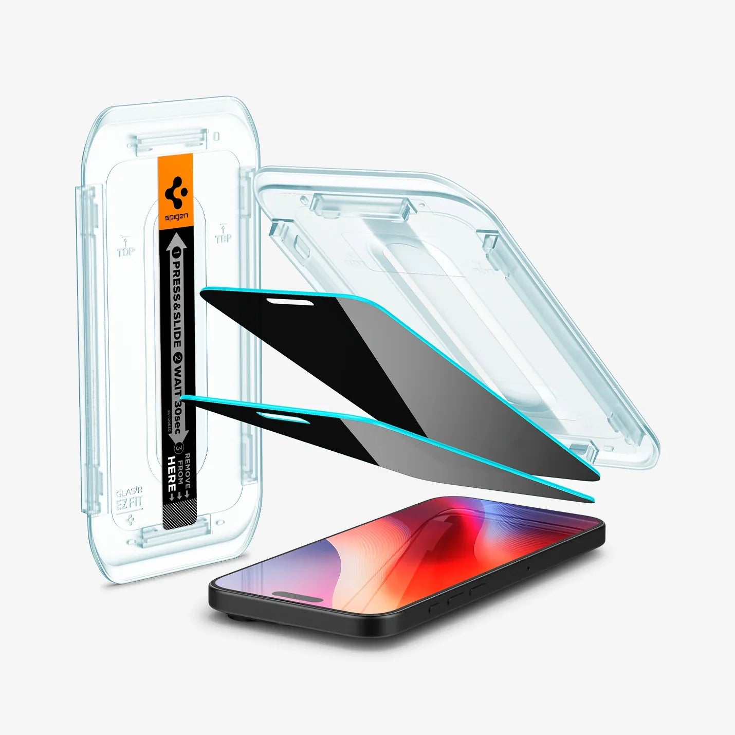Spigen iPhone 16 Pro Screen Protector - GLAS.tR EZ Fit Privacy - 1 Pack