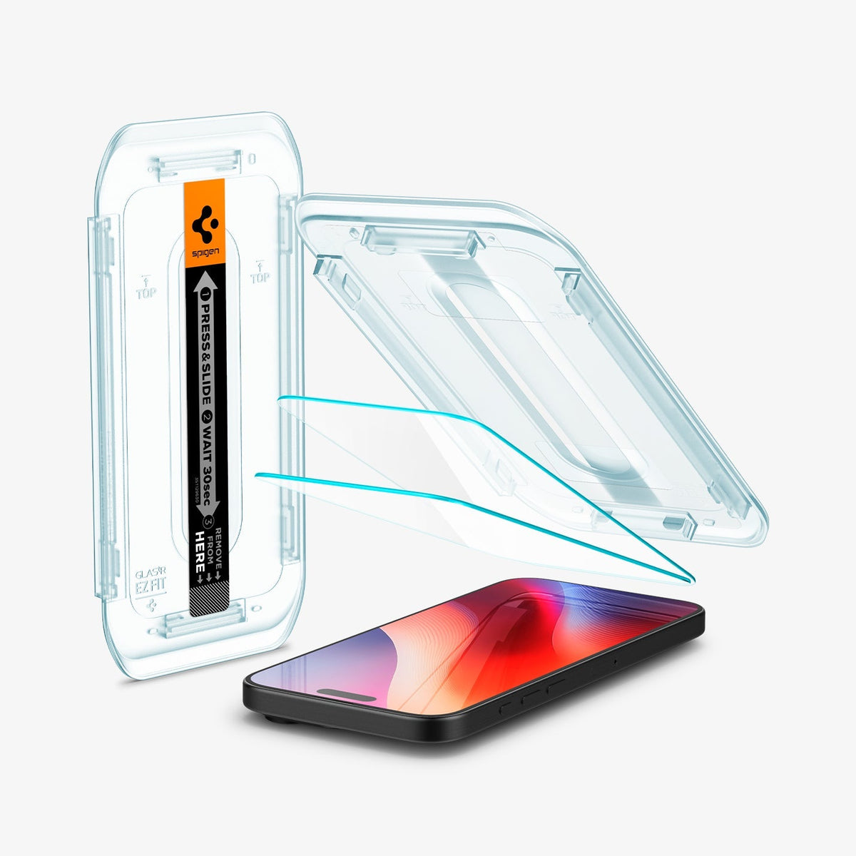 واقي شاشة Spigen iPhone 16 Pro Screen Protector - GLAS.tR EZ Fit - 1 P