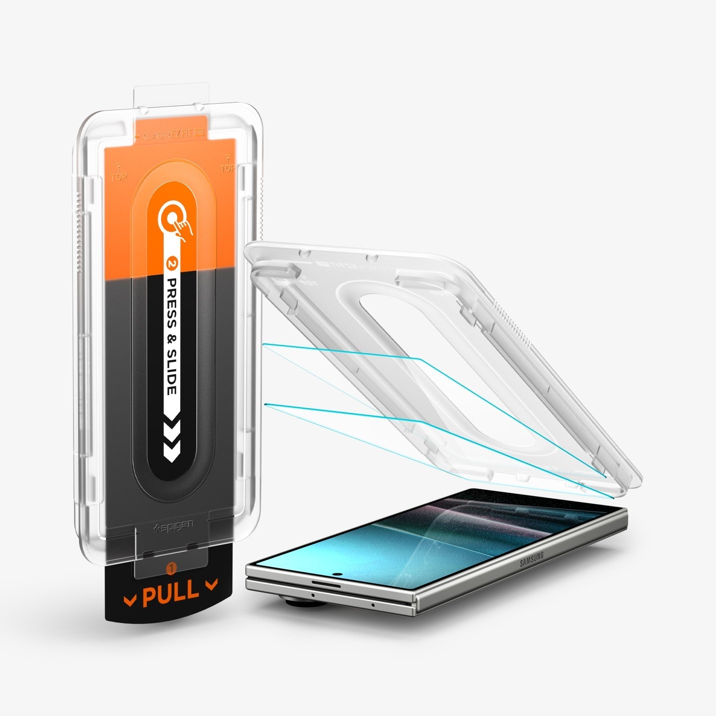 واقي شاشة سبجن GLAS.tR EZ Fit Pro لجهاز سامسونج جالاكسي Z Fold 7 - عبوة من 2