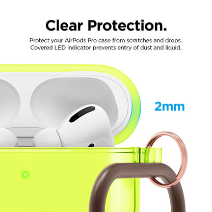 غطاء الحماية elago AirPods Pro الشفاف - أصفر نيون