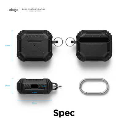 Elago Solid Armor Case For AirPods 3 - أسود