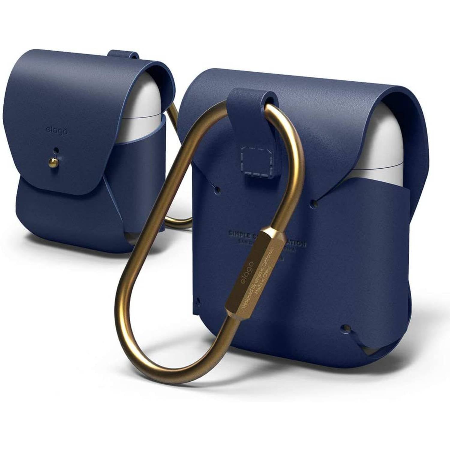 Elago Leather Case for Airpods 1st & 2nd Gen - Navy