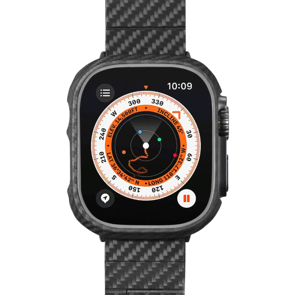 Pitaka Air Case for Apple Watch Ultra 2 / Ultra 1 - Black/Grey (Twill)