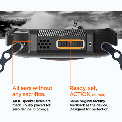 حافظة Spigen Rugged Armor لـ Apple Watch Ultra 2 / Ultra 1 (49مم) - أسود غير لامع