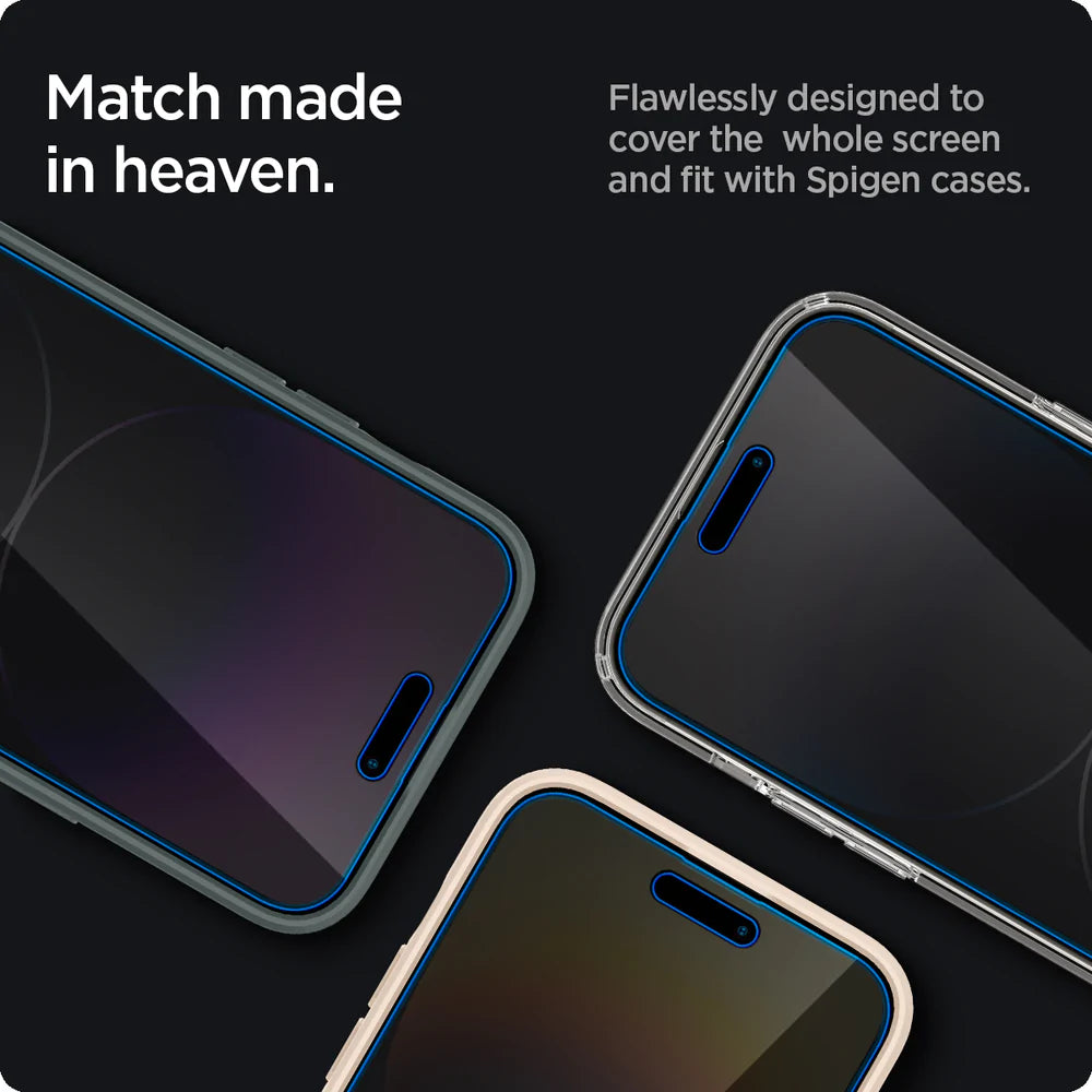 واقي شاشة Spigen iPhone 14 Pro Max للخصوصية EZ FIT GLAS.tR