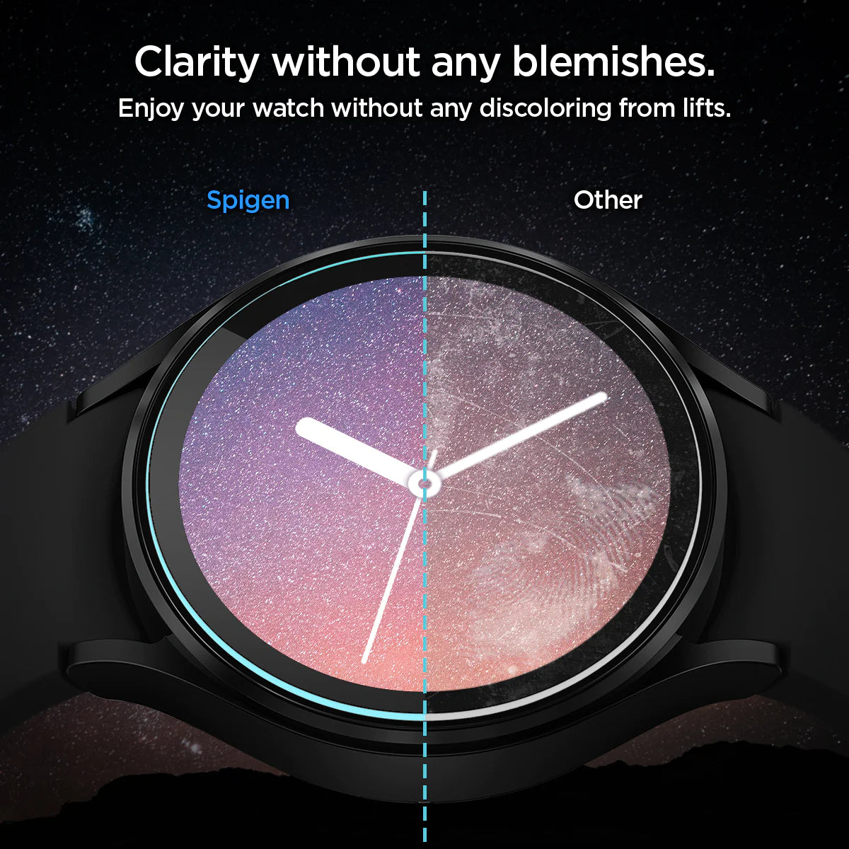 واقي شاشة لهاتف Samsung Galaxy Watch5 Pro (45 ملم) من سبايجن EZ FIT Glas.tR - عبوتان