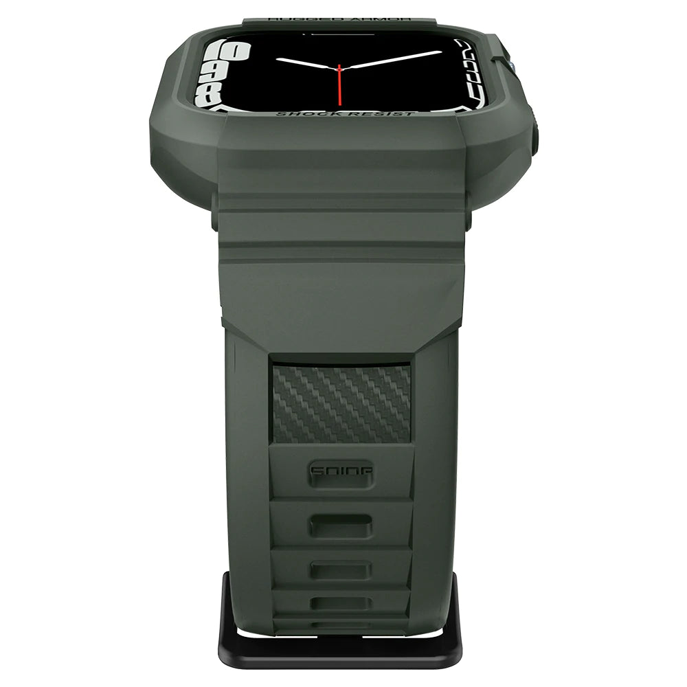 Spigen Rugged Armor Pro - Military Green for Apple Watch Series 9/ 8 / 7 / 6 / 5 / 4 / SE (45mm & 44mm)