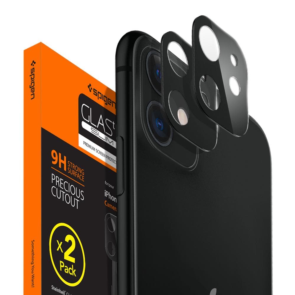 Spigen iPhone 11 Full Cover Camera Lens Screen Protector - Black