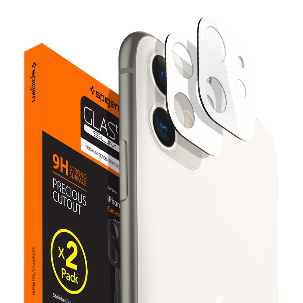Spigen iPhone 11 Full Cover Camera Lens Screen Protector - White